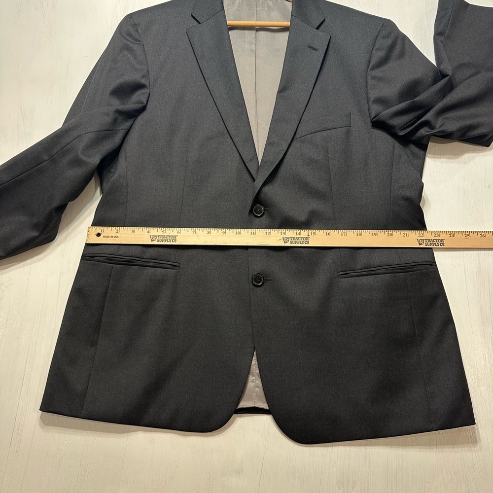 Hugo Boss Pasolini/Movie US 44S Blazer Jacket Super 100 Wool Gray Made in USA - Picture 5 of 15